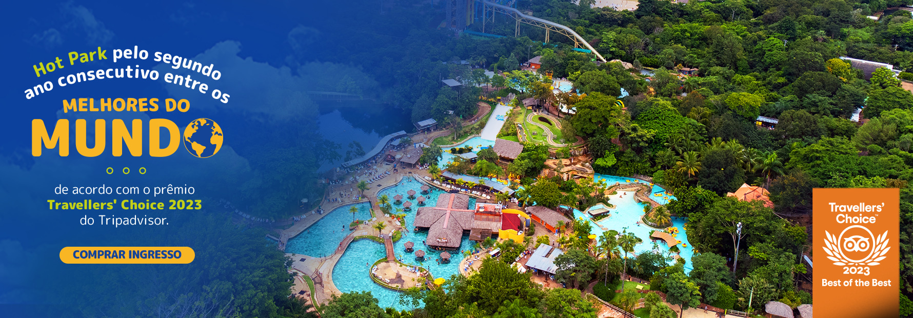 Hot Park foi eleito pelo segundo ano consecutivo entre os melhores parque aquáticos do mundo, de acordo com o prêmio Travellers Choise 2023 do Tripadvisor. Compre seu ingresso aqui!